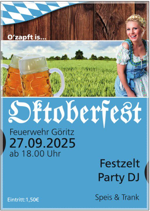 Oktoberfest der Feuerwehr Göritz