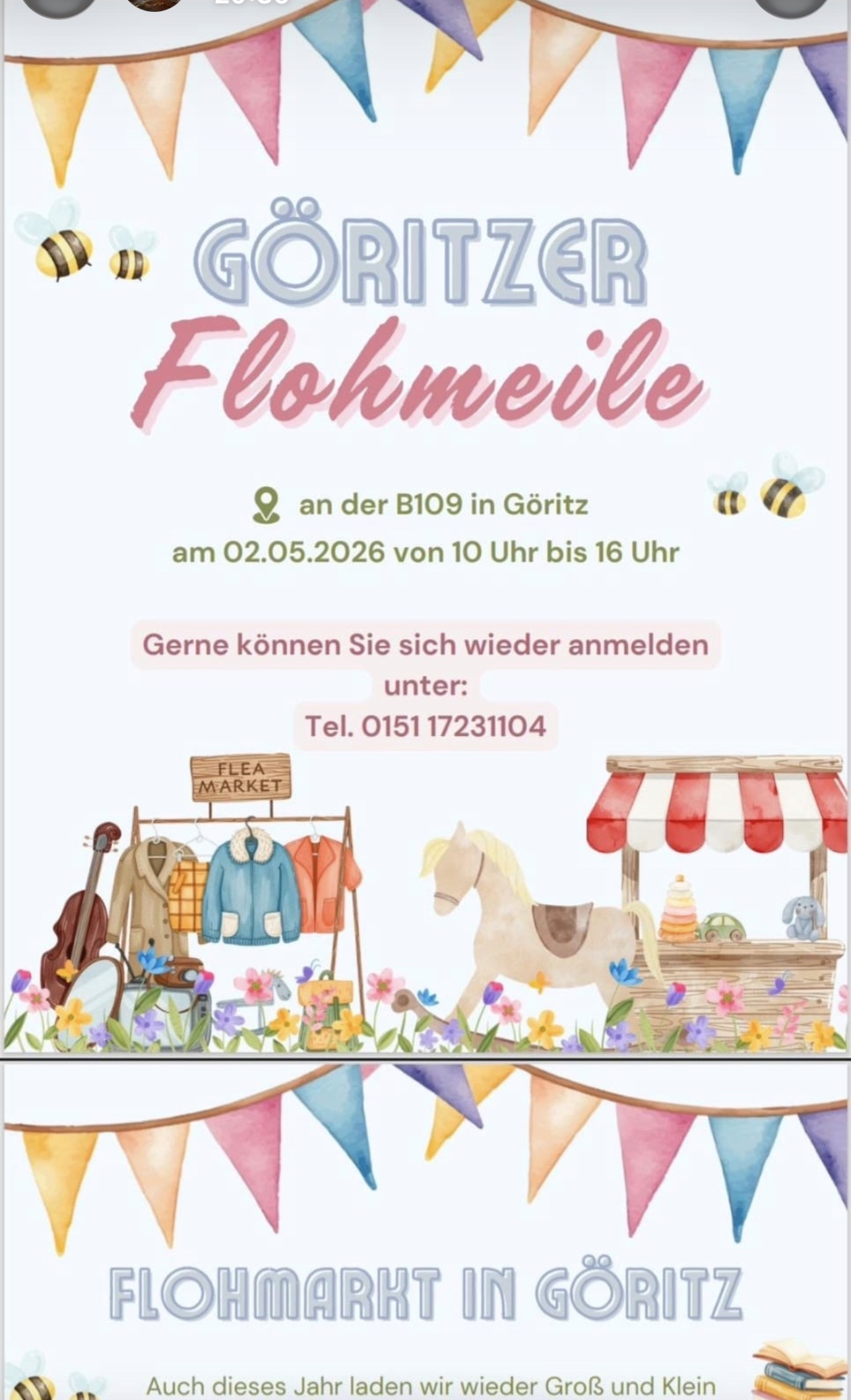die nächste "Göritzer Flohmeile" berietet sich vor