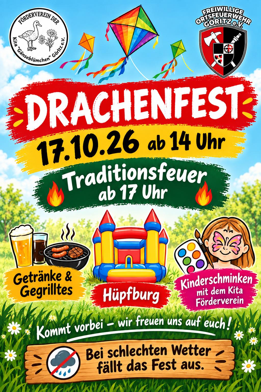 Drachenfest mit Traditionsfeuer